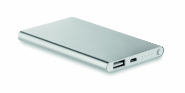 Logo trade promotional gifts picture of: Flat power bank 4000 mAh