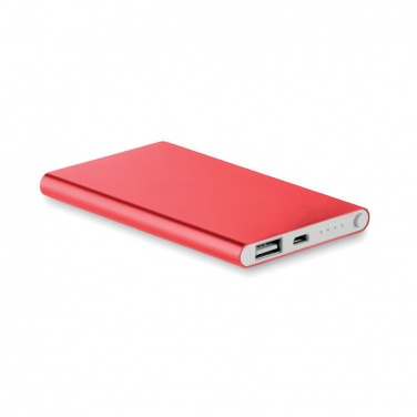 Logotrade promotional merchandise image of: Flat power bank 4000 mAh