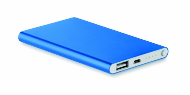 Logo trade promotional giveaways image of: Flat power bank 4000 mAh