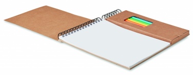 Logo trade promotional giveaways image of: Colouring set with notepad