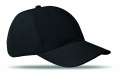 6 panels baseball cap, Black