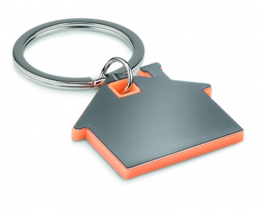 Logotrade promotional merchandise photo of: House shape plastic key ring Rezekne