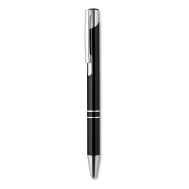 Logo trade promotional merchandise picture of: Push button aluminium pen