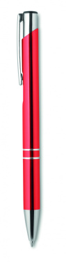 Logo trade advertising products picture of: Push button aluminium pen