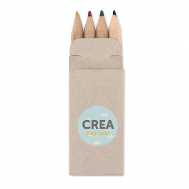 Logo trade corporate gifts picture of: 4 mini coloured pencils