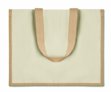 Logo trade promotional giveaway photo of: Jute and canvas shopping bag