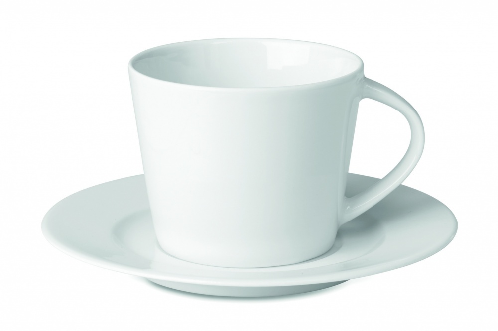 Logo trade corporate gifts image of: Cappuccino cup and saucer