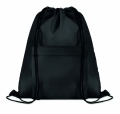 210D Polyester drawstring bag, Black