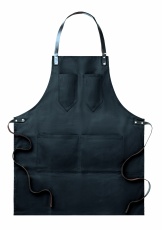 Apron in leather