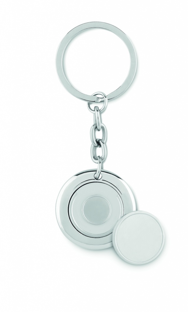 Logo trade promotional merchandise image of: Key ring with token Cēsis