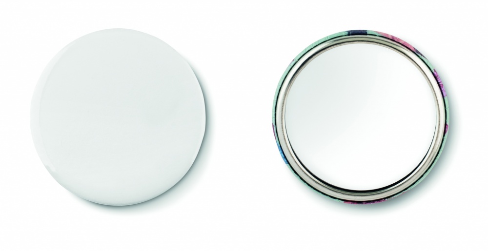 Logo trade advertising products picture of: Mirror button metal