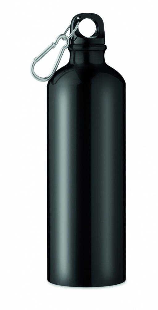 Logo trade promotional giveaway photo of: Single-walled 750 ml aluminum bottle with a carabiner and customizable printing