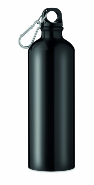 Logo trade corporate gift photo of: Single-walled 750 ml aluminum bottle with a carabiner and customizable printing