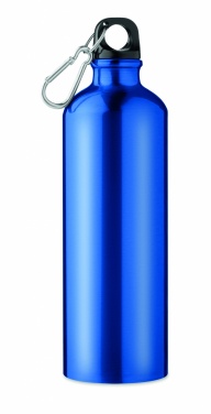 Logotrade promotional item image of: Single-walled 750 ml aluminum bottle with a carabiner and customizable printing