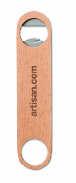 Logo trade promotional gift photo of: Wooden bottle opener