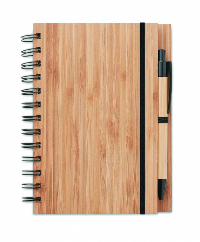 Logotrade corporate gifts photo of: Bamboo notebook with pen lined BAMBLOC