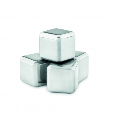 Logotrade promotional merchandise photo of: Set of 4 SS ice cubes in pouch