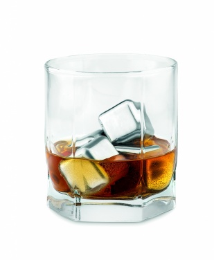 Logotrade promotional merchandise image of: Set of 4 SS ice cubes in pouch