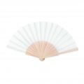 Manual hand fan wood, White