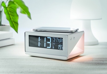 Logotrade business gift image of: LED clock & wireless charger5W