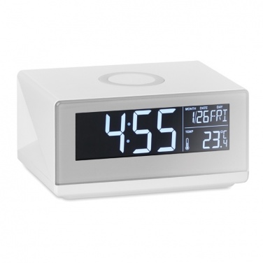 Logo trade promotional item photo of: LED clock & wireless charger5W