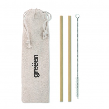 Logotrade promotional product image of: Bamboo Straw w/brush in pouch