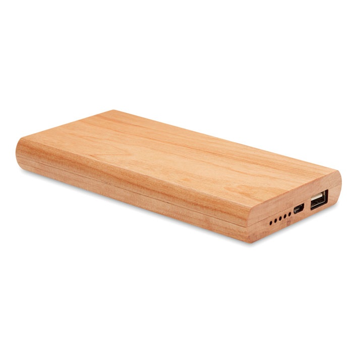 Logotrade business gift image of: Power bank 4000 mAh Bamboo ARENA POWER