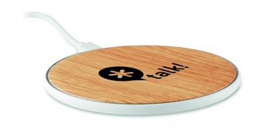 Logo trade promotional merchandise picture of: Wireless charger round 5W TISPAD