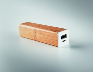 Logotrade business gift image of: Power bank bamboo 2200 mAh POWERBAM