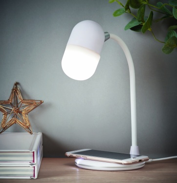 Logo trade promotional merchandise photo of: Wireless charging lamp speaker