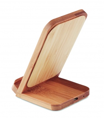 Logotrade corporate gifts photo of: Bamboo wireless charge stand 5W WIRESTAND