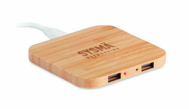 Logotrade advertising products photo of: Bamboo wireless charge pad 5W