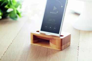 Logotrade promotional item image of: Bamboo phone stand-amplifier CARACOL