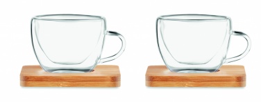 Logotrade corporate gift image of: Set of 2 double wall espresso