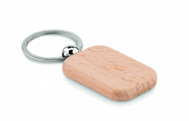 Logo trade advertising products image of: Rectangular wooden key ring Bauska