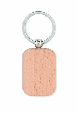 Logotrade advertising product picture of: Rectangular wooden key ring Bauska