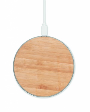 Logotrade advertising product image of: Bamboo wireless charger 10W