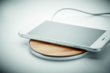 Logotrade business gift image of: Bamboo wireless charger 10W