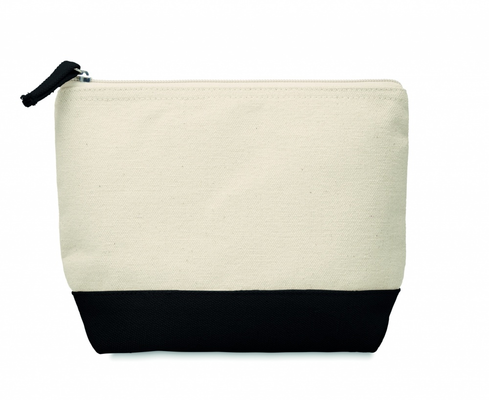 Logotrade promotional giveaway image of: Bicolour cotton cosmetic bag