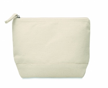 Logo trade promotional items image of: Bicolour cotton cosmetic bag