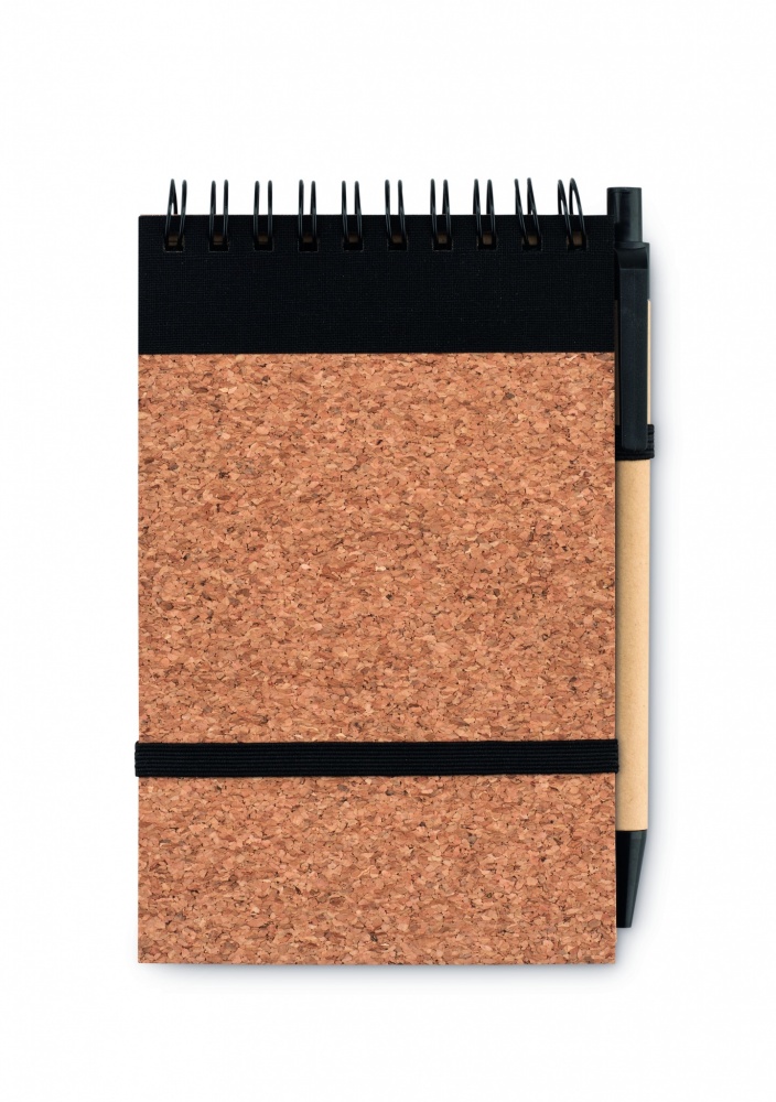 Logotrade advertising product image of: A6 Cork notepad with pen