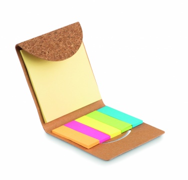 Logo trade corporate gifts picture of: Cork sticky note memo pad