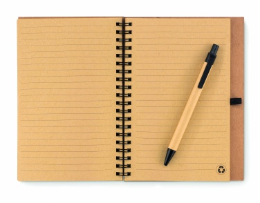 Logo trade advertising products picture of: Cork notebook with pen