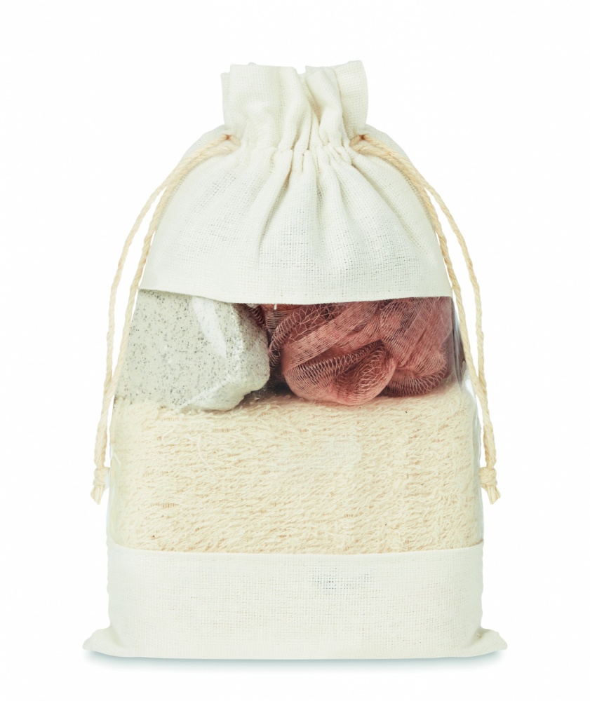 Logotrade advertising products photo of: Bath set in cotton pouch