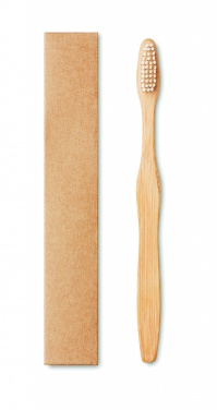 Logotrade promotional gift image of: Bamboo toothbrush in Kraft box