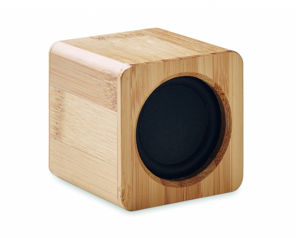 Logo trade promotional items image of: Bamboo wireless speaker