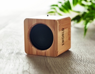 Logotrade business gift image of: Bamboo wireless speaker