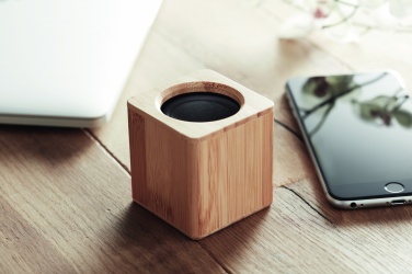 Logo trade promotional products picture of: Bamboo wireless speaker