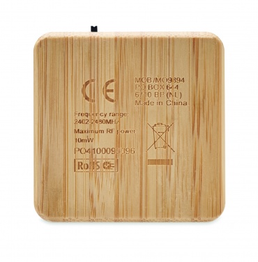 Logo trade promotional merchandise image of: Bamboo wireless speaker