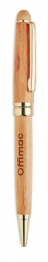 Logo trade promotional items picture of: Bamboo twist ball pen in box